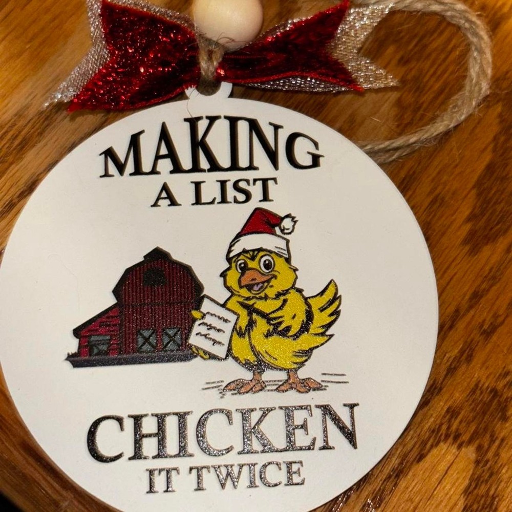 Chicken Christmas Ornament